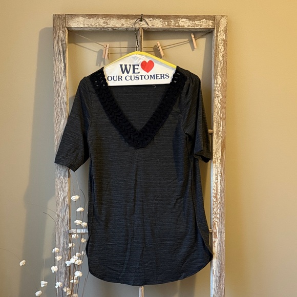 Moon & Sky Tops - Chic Black Short Sleeve Women's Top